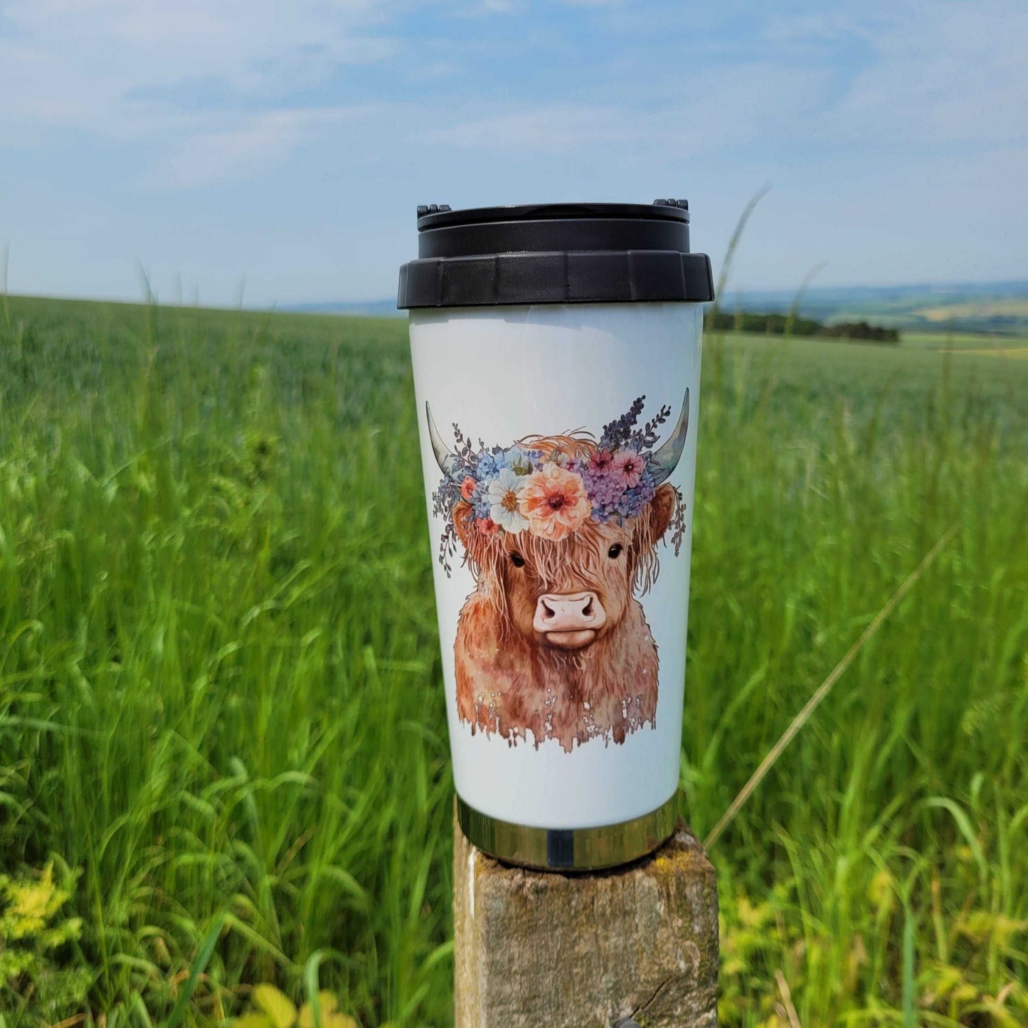 Fox travel mug - Insulated travel mug - Personalised