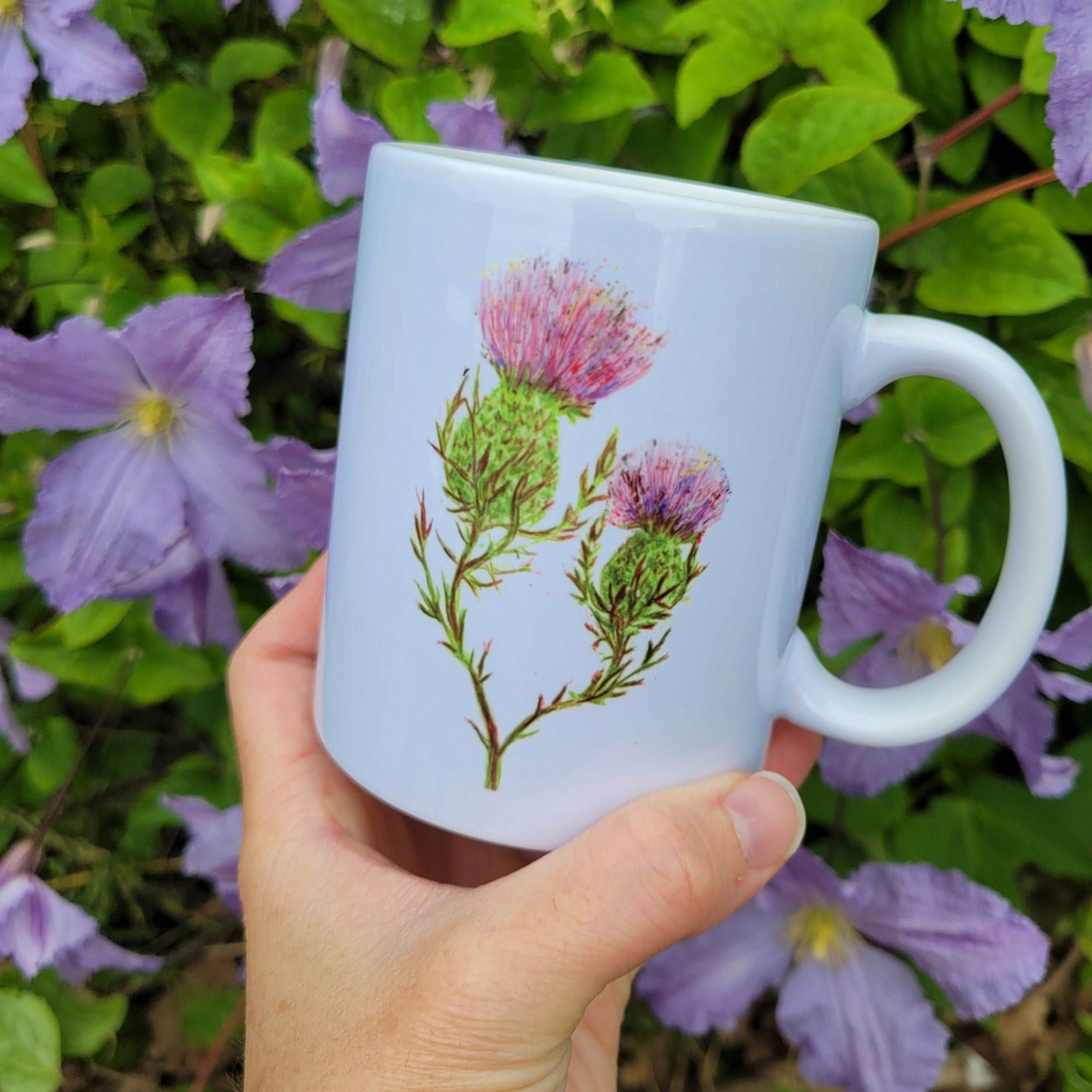 Scottish thistle mug