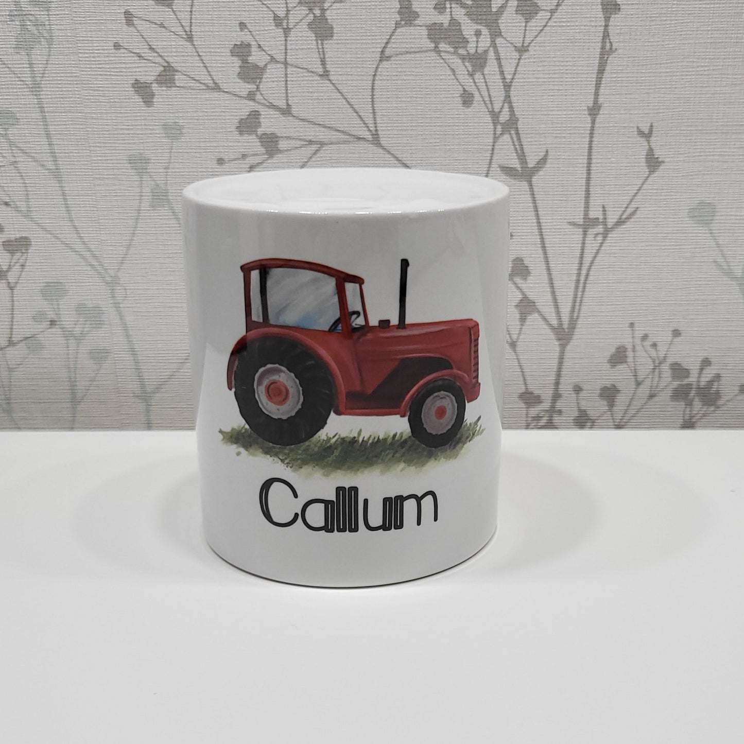 Personalised tractor money box - Green tractor