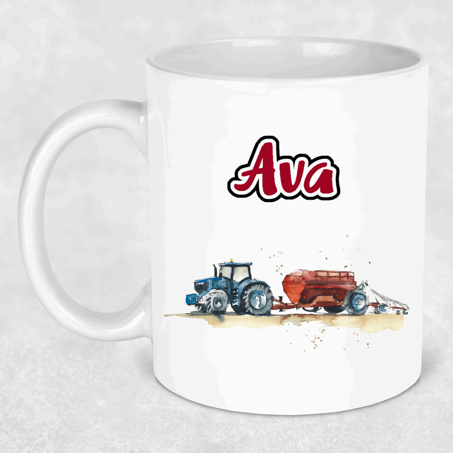 Tractor mug - red 6 options - Sew Tilley