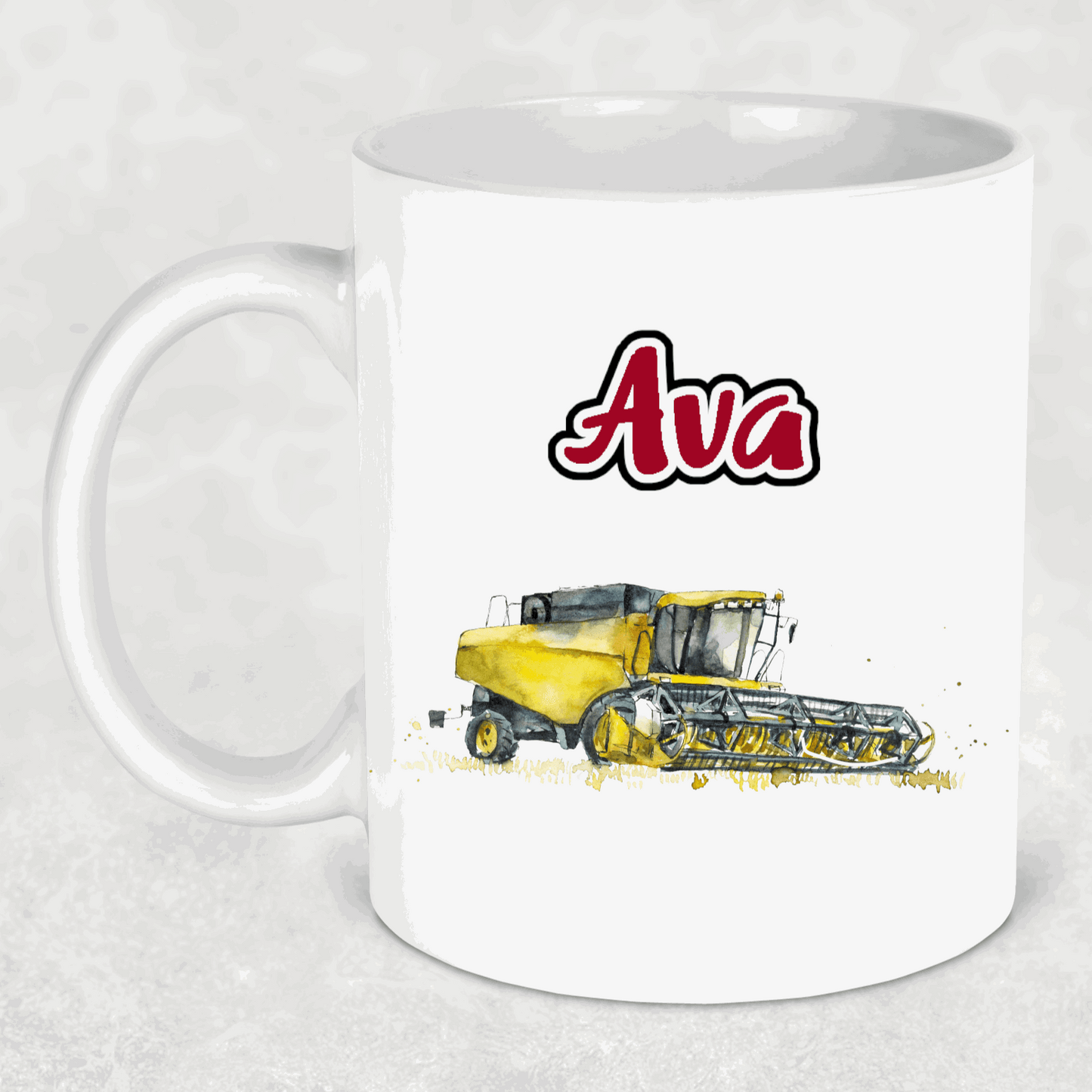 Tractor mug - red 6 options - Sew Tilley