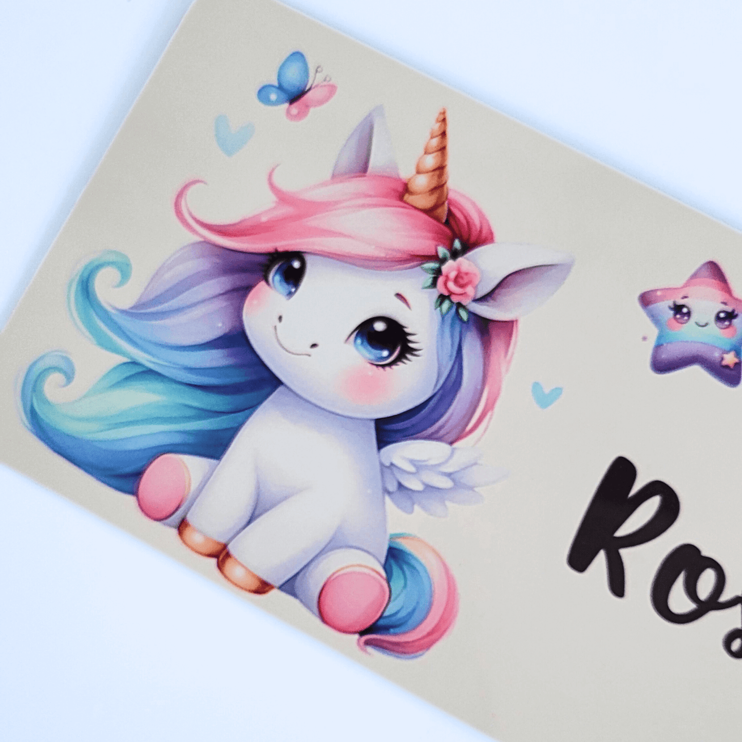 Kid personalised unicorn door sign