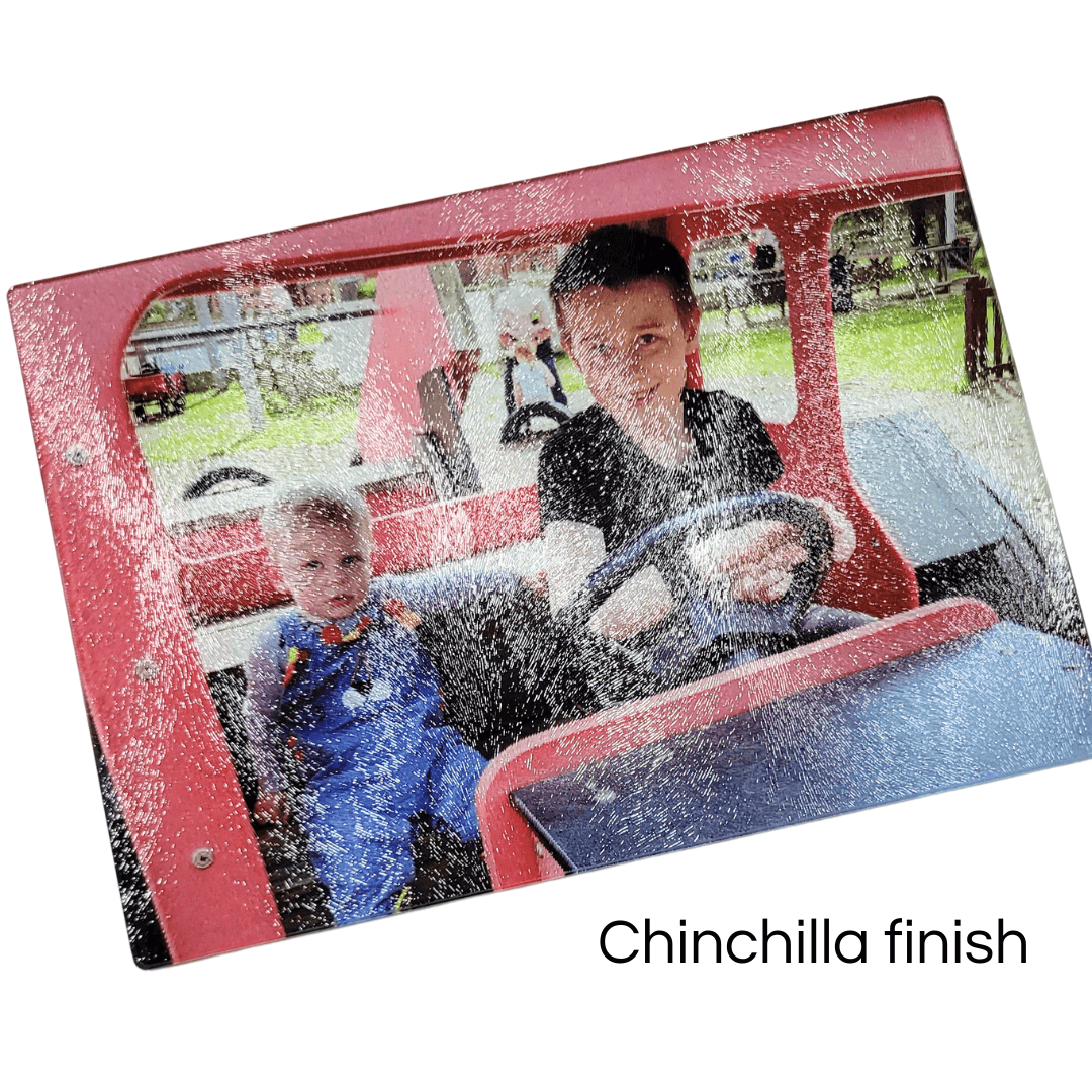 Personalised glass photo chopping board