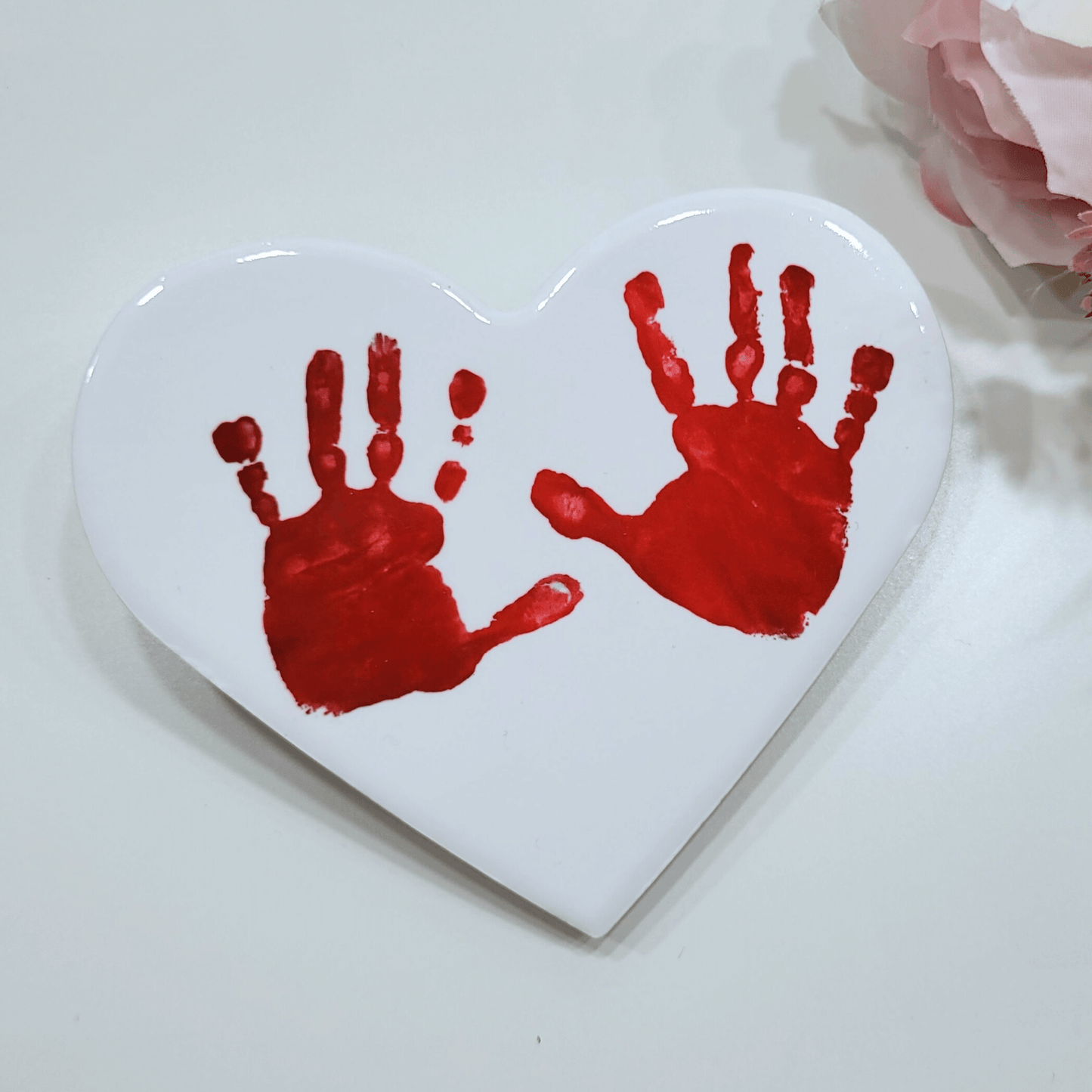 Ceramic handprint coaster - kids artwork coaster