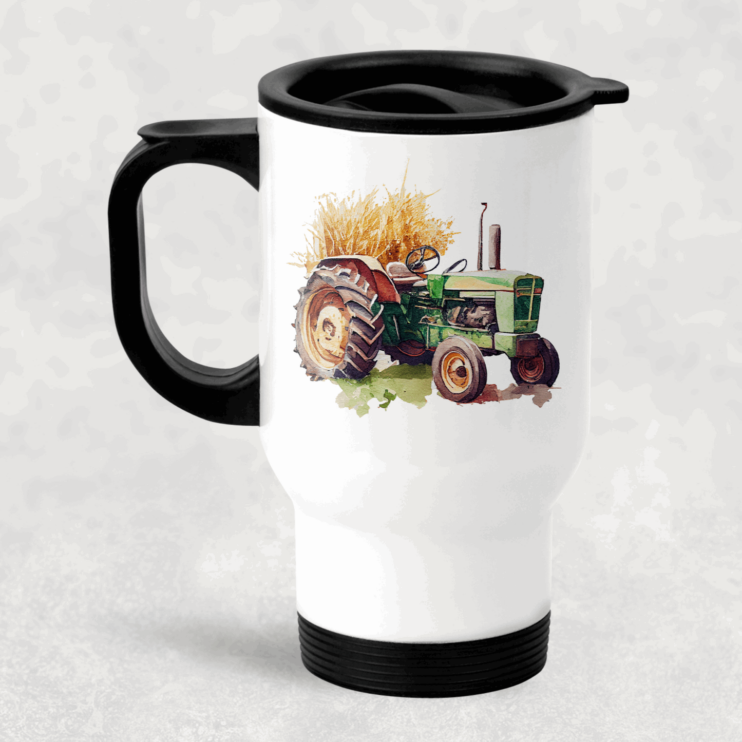 Red tractor personalised travel mug
