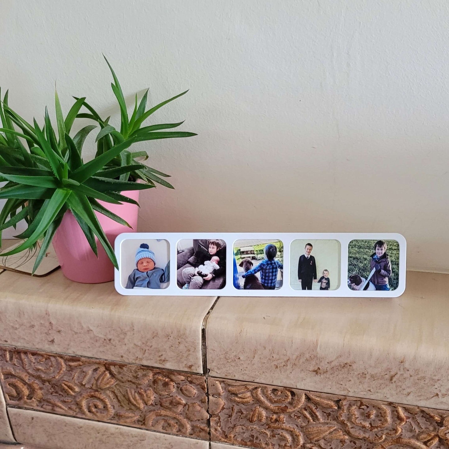 Personalised photo blocks - front view 5 photos Moose and Goose Gifts