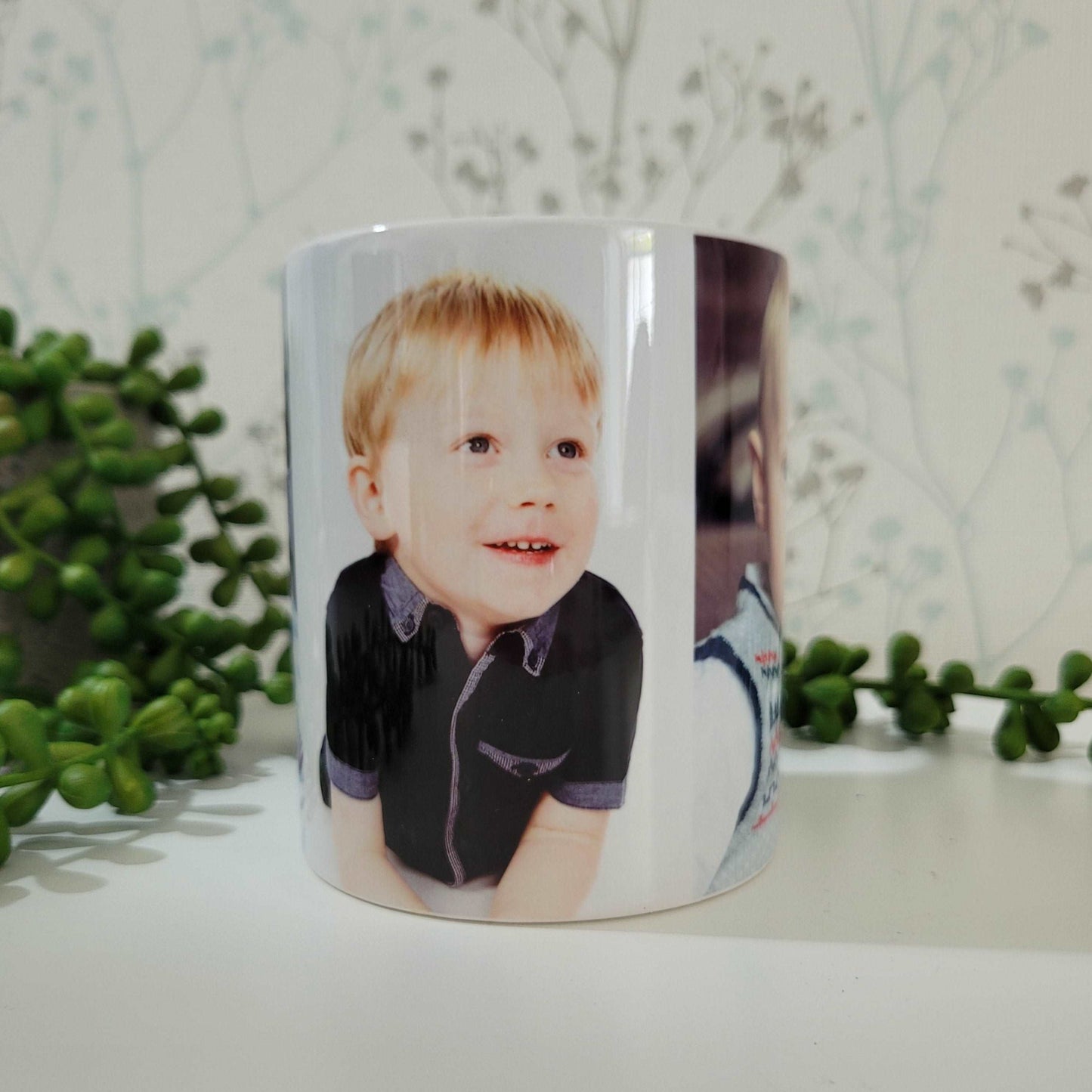 Personalised gifts - personalised photo mug front view