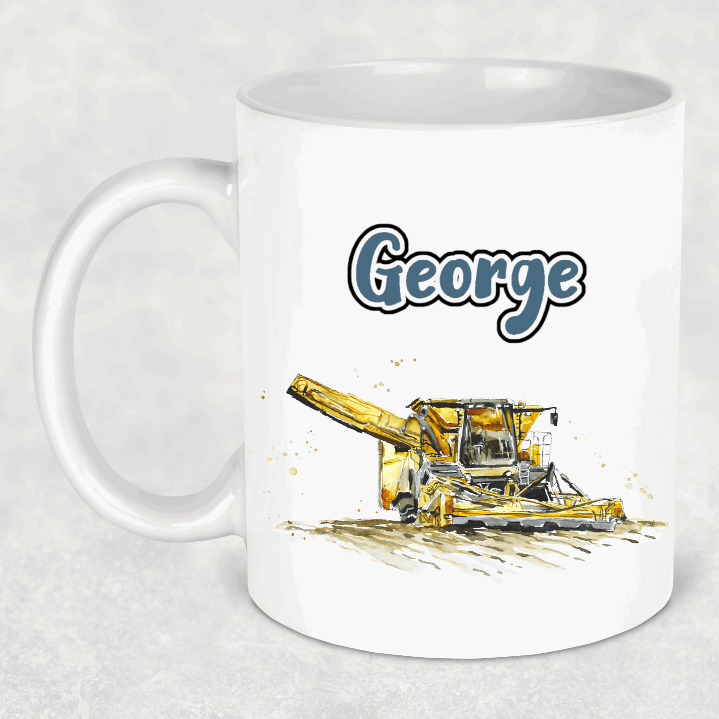 Tractor mug - Blue 6 options - Sew Tilley