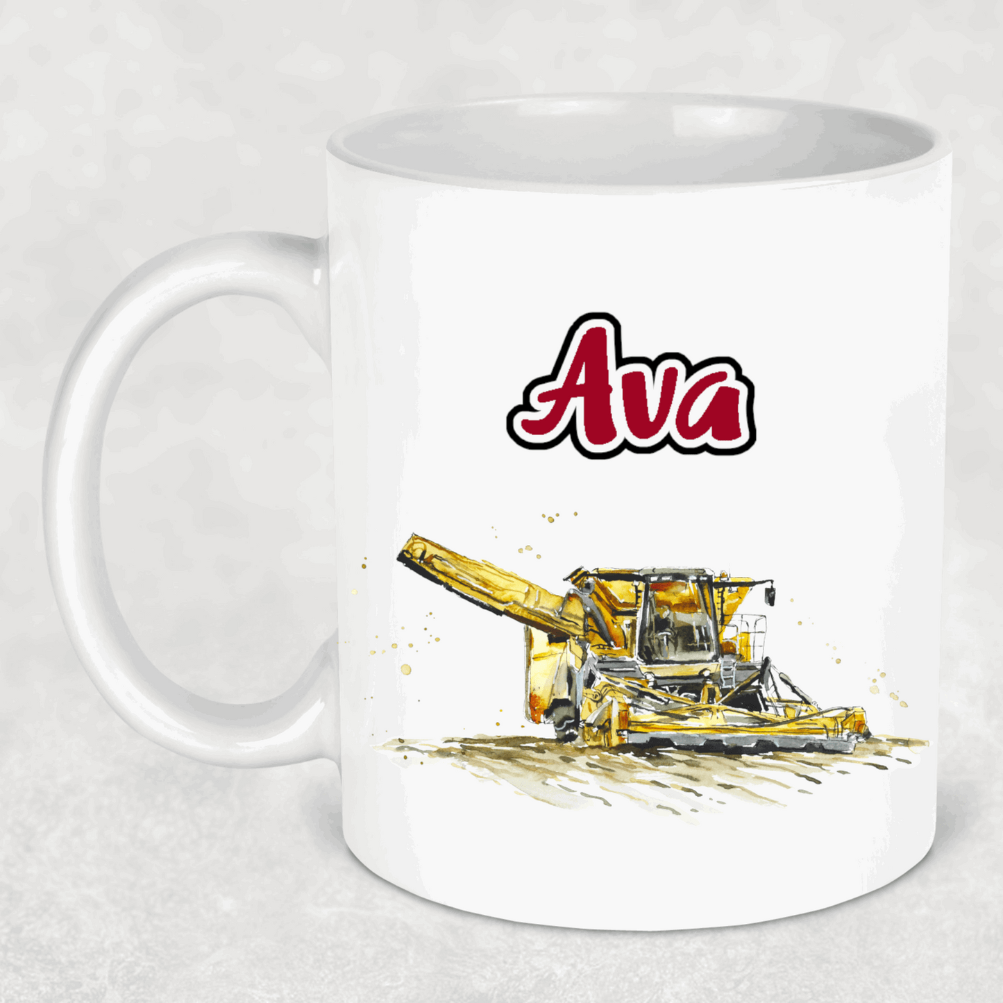 Tractor mug - red 6 options - Sew Tilley