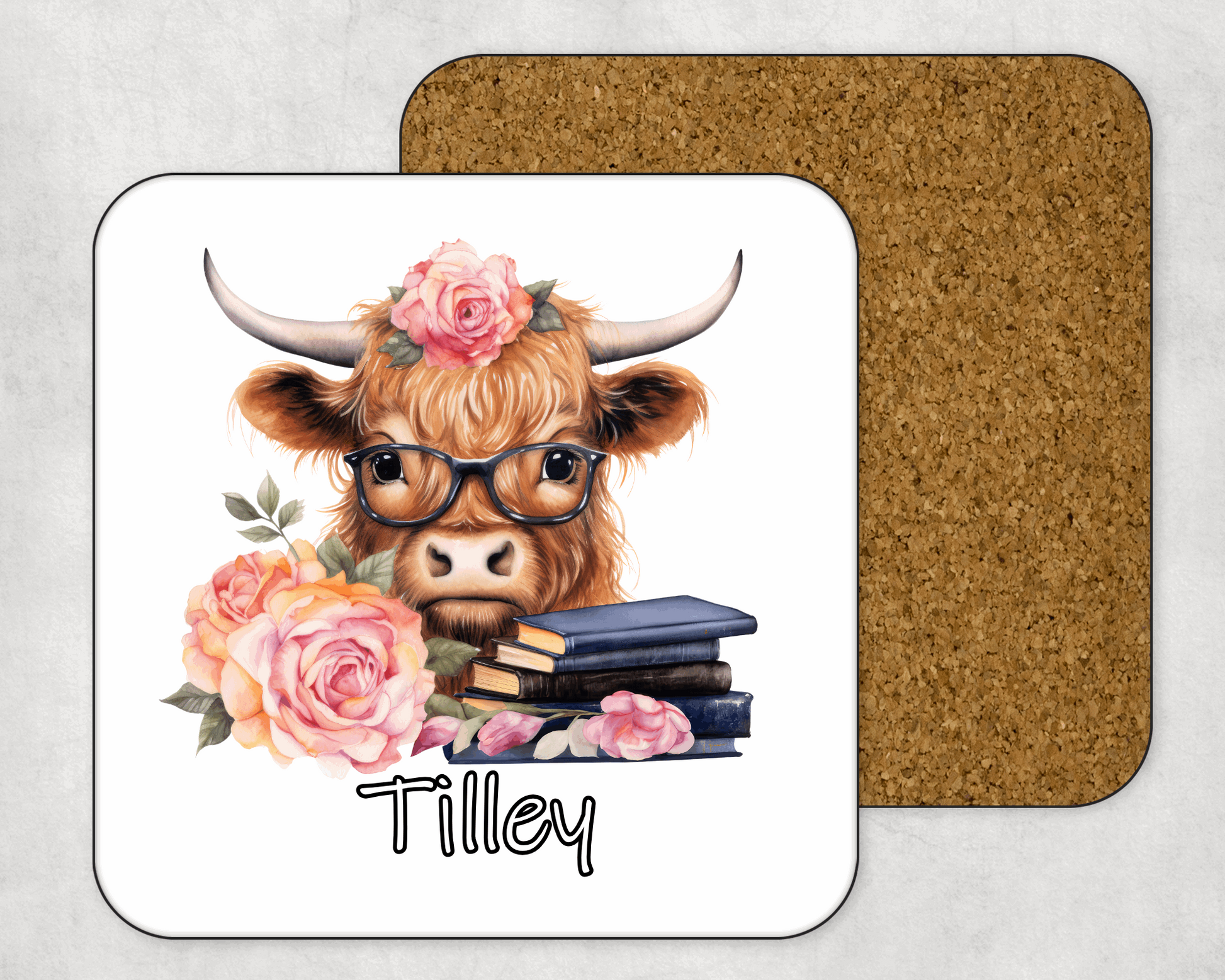 Reading  highland cow personalised mug - ceramic mug