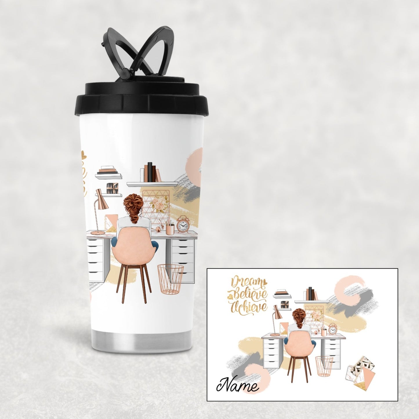 Working girl boss travel mug - Insulated mug