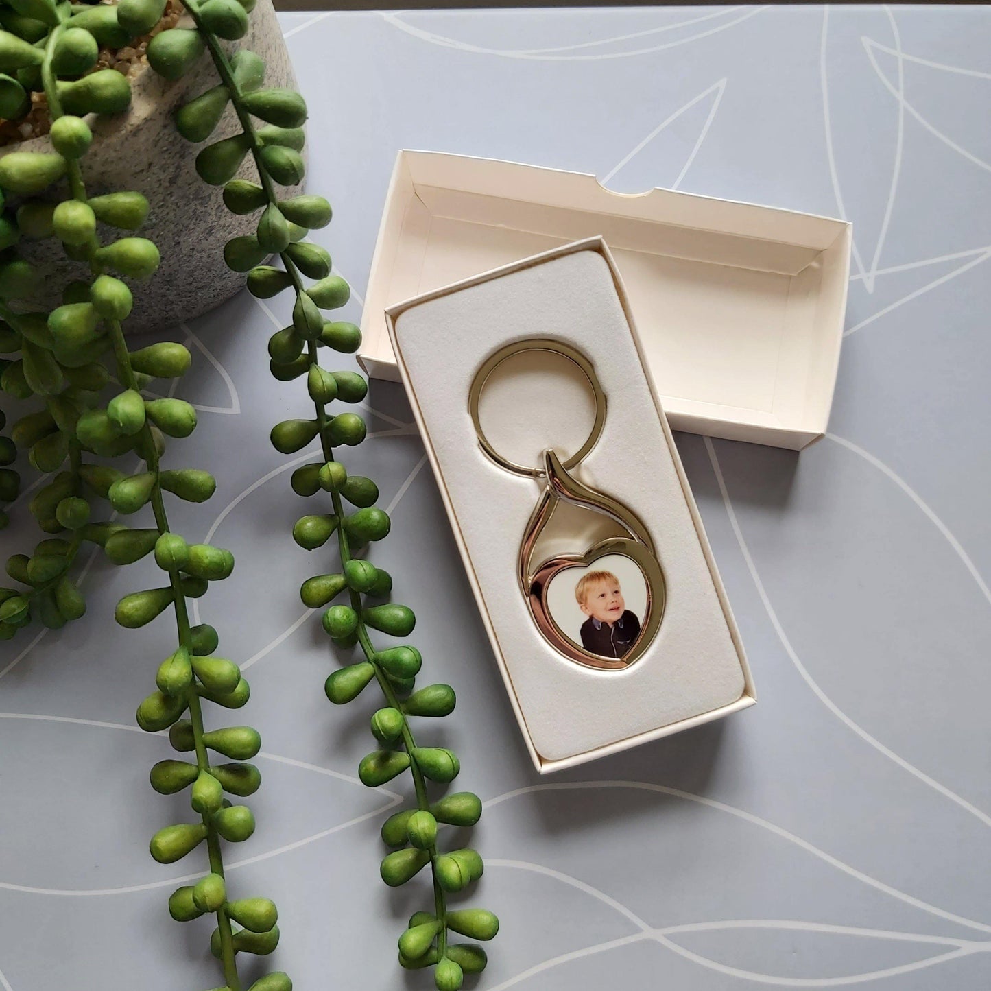 Personalised Heart Metal Photo keying - Sew Tilley