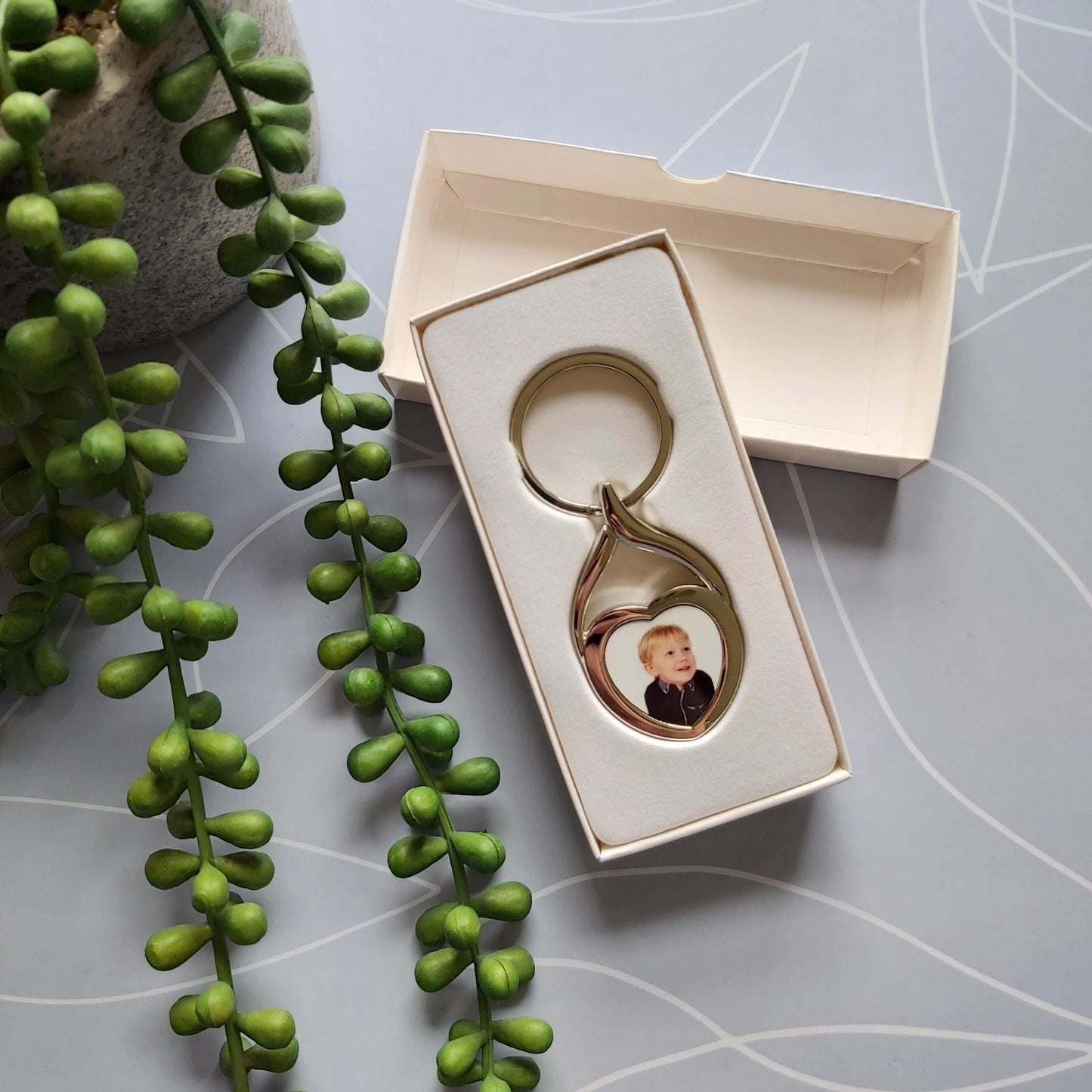 Personalised Heart Metal Photo keying - Sew Tilley