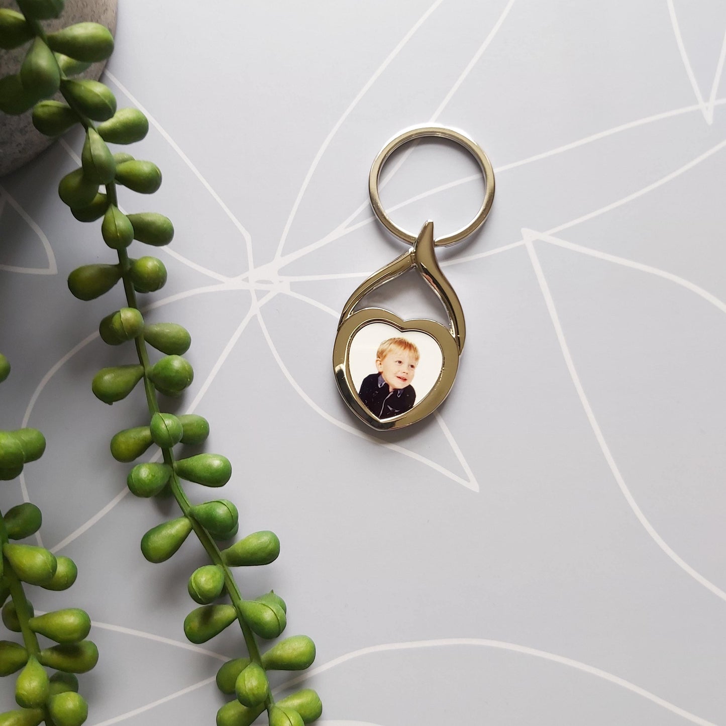 Personalised Heart Metal Photo keying - Sew Tilley