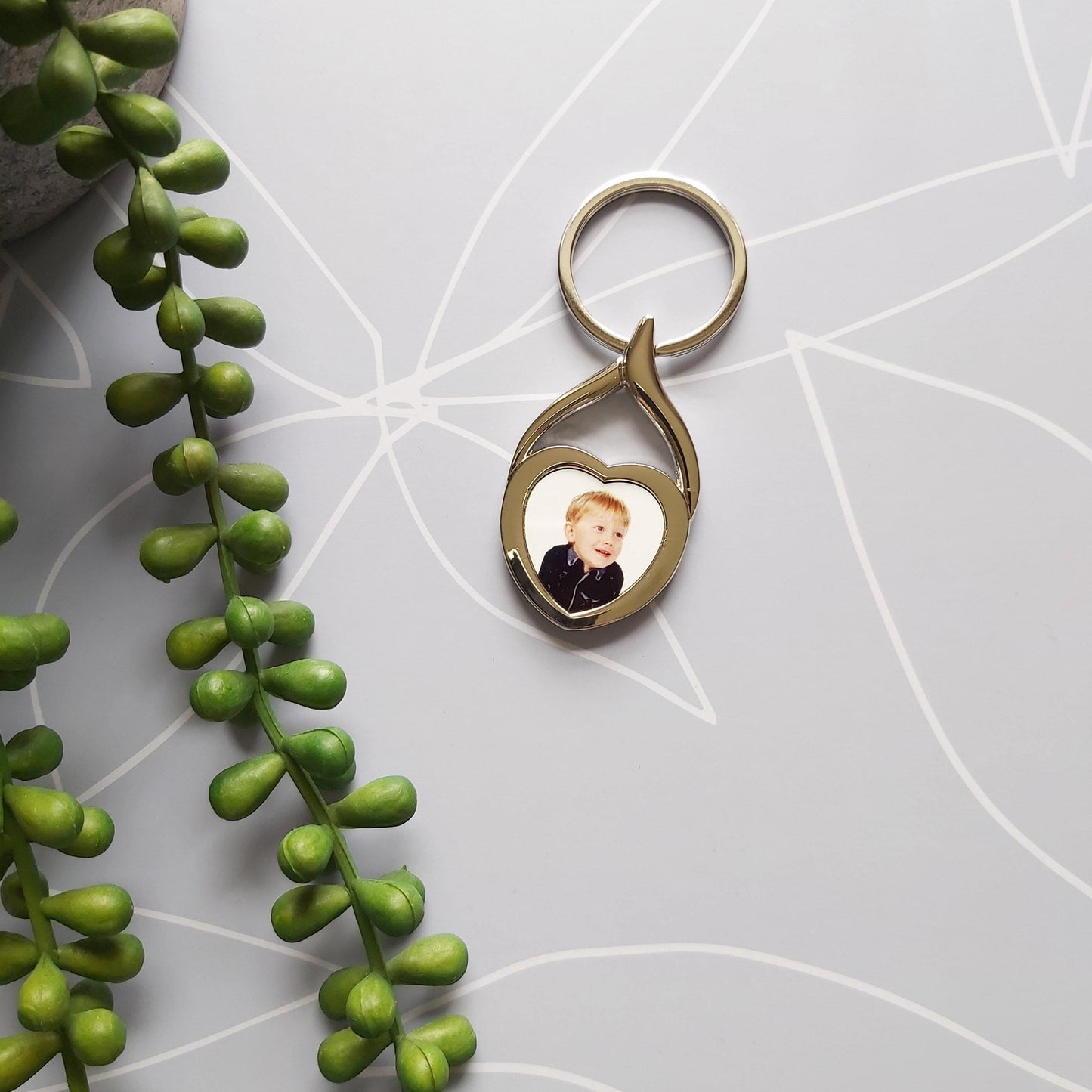 Personalised Heart Metal Photo keying - Sew Tilley