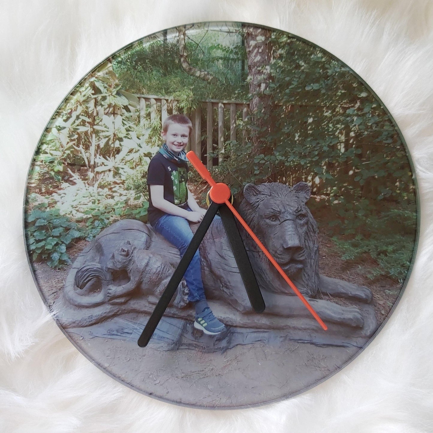 Glass photo clock - Sew Tilley