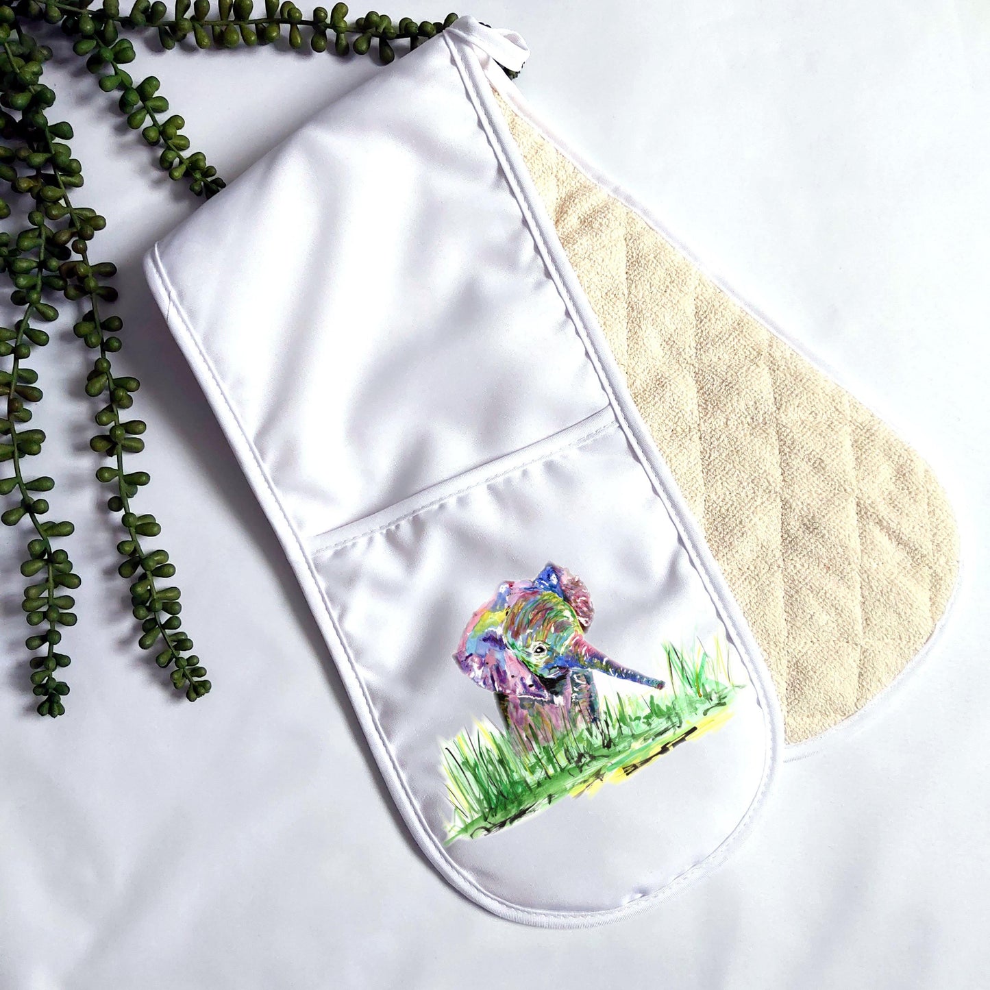 Elephant double oven glove - Sew Tilley