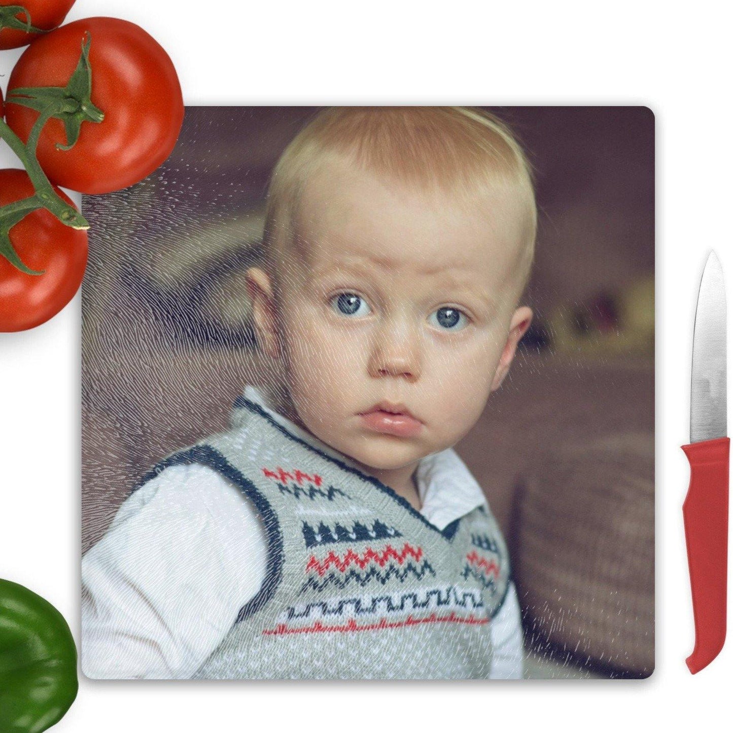 Personalised photo glass cutting board - multiple options - Sew Tilley