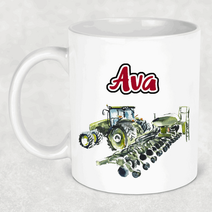 Tractor mug - red 6 options - Sew Tilley