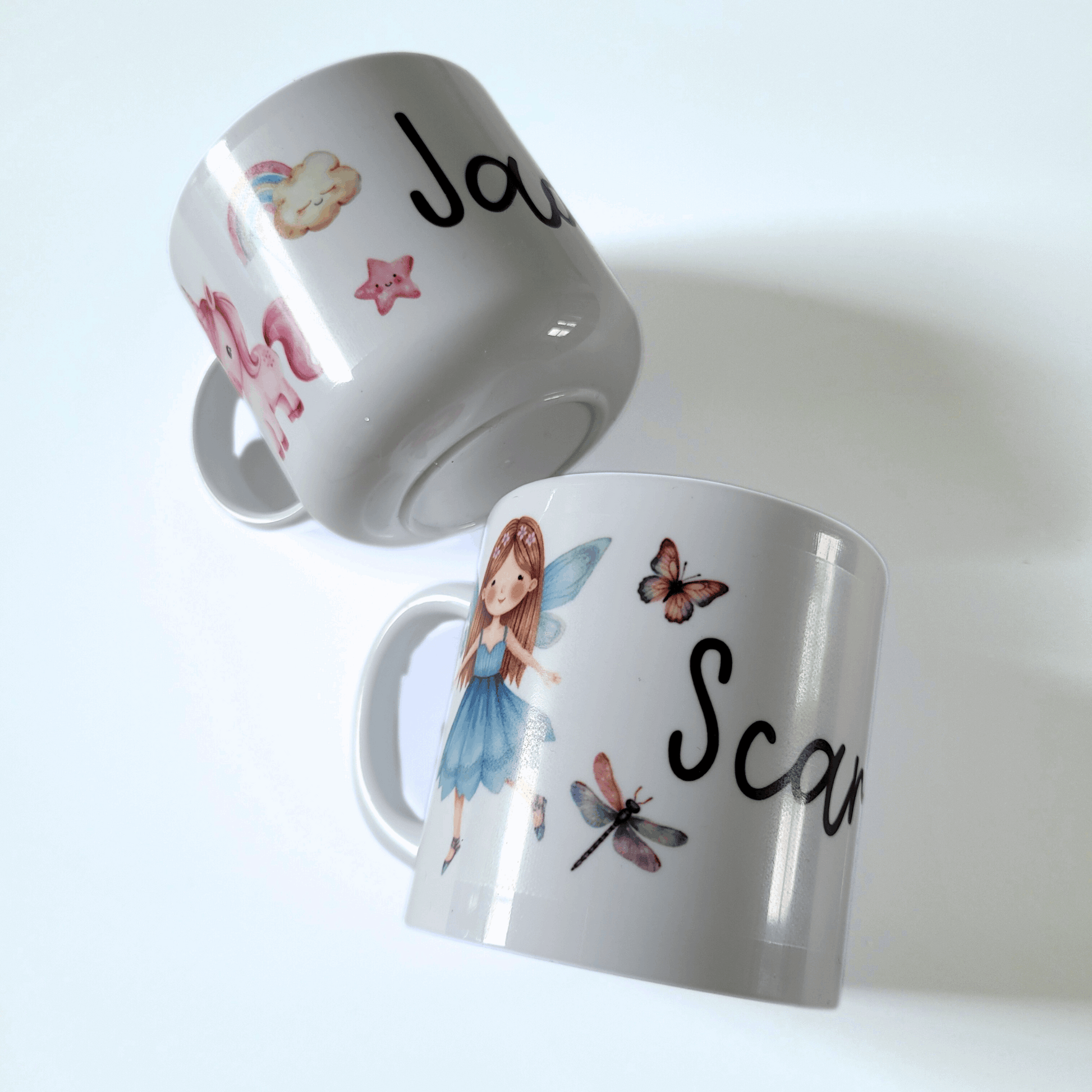 Fairy Toddler Mug – Personalised 6oz Kids Mug – Shatterproof Polymer – Square or Rounded