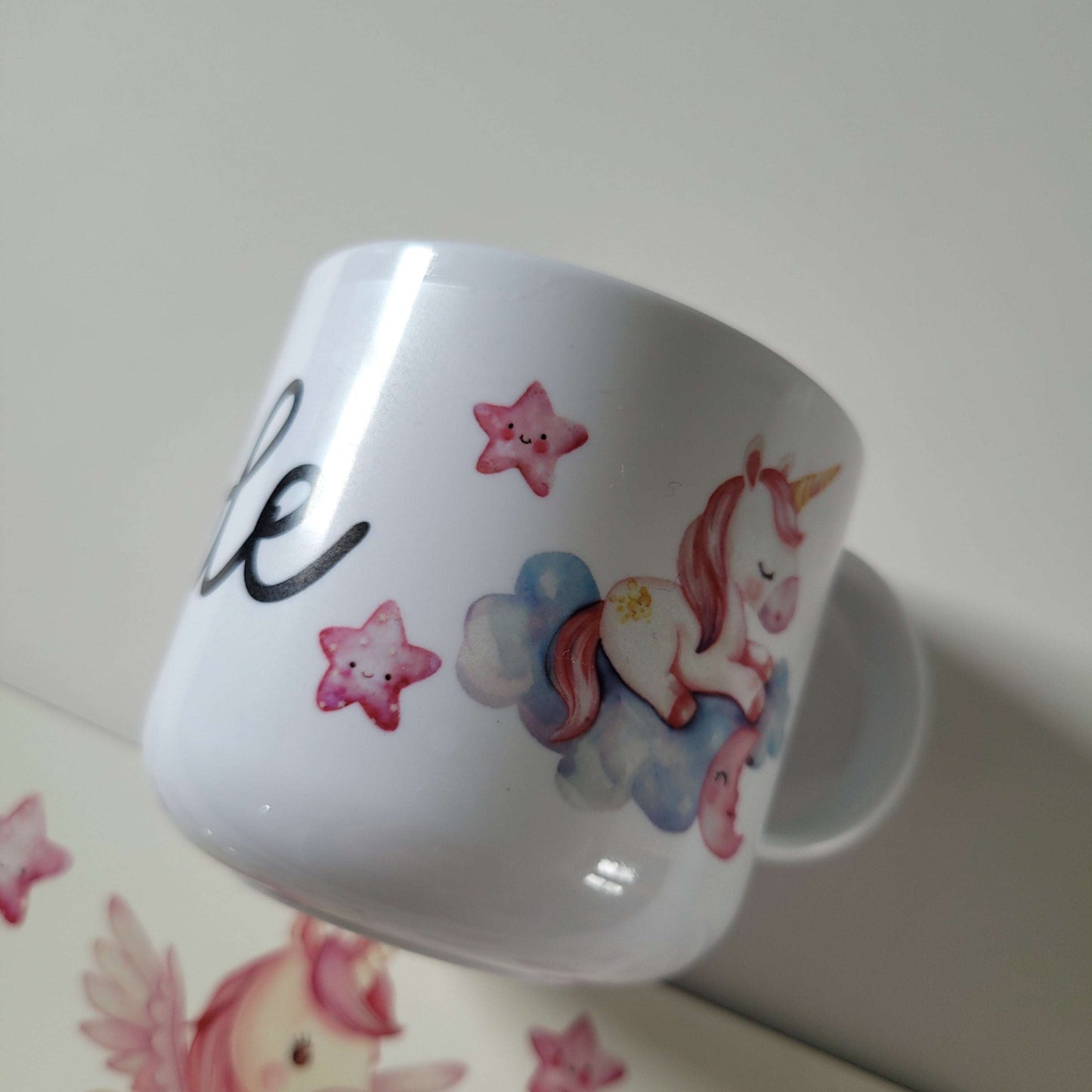 Unicorn Toddler Mug – Personalised 6oz Children’s Mug – Shatterproof Polymer