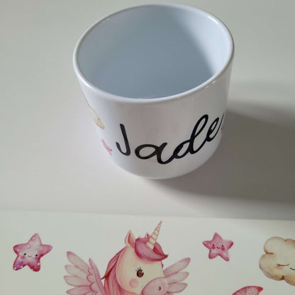 Unicorn Toddler Mug – Personalised 6oz Children’s Mug – Shatterproof Polymer