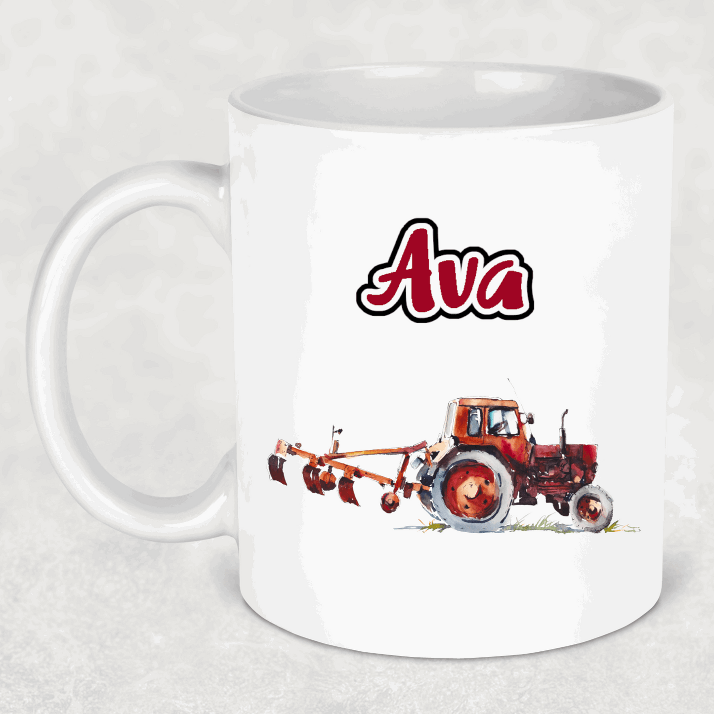 Tractor mug - red 6 options - Sew Tilley