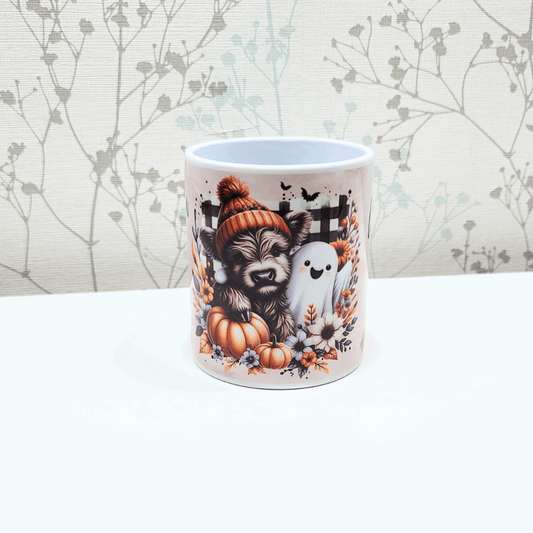 Autumn highland cow mug
