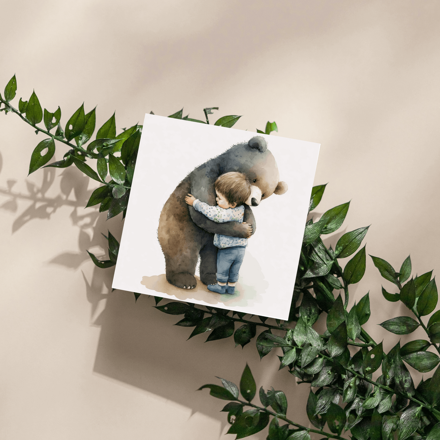 Boy bear hugs card - Moose and Goose Gifts