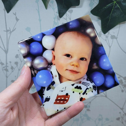 Ceramic photo coaster - personalised gift 