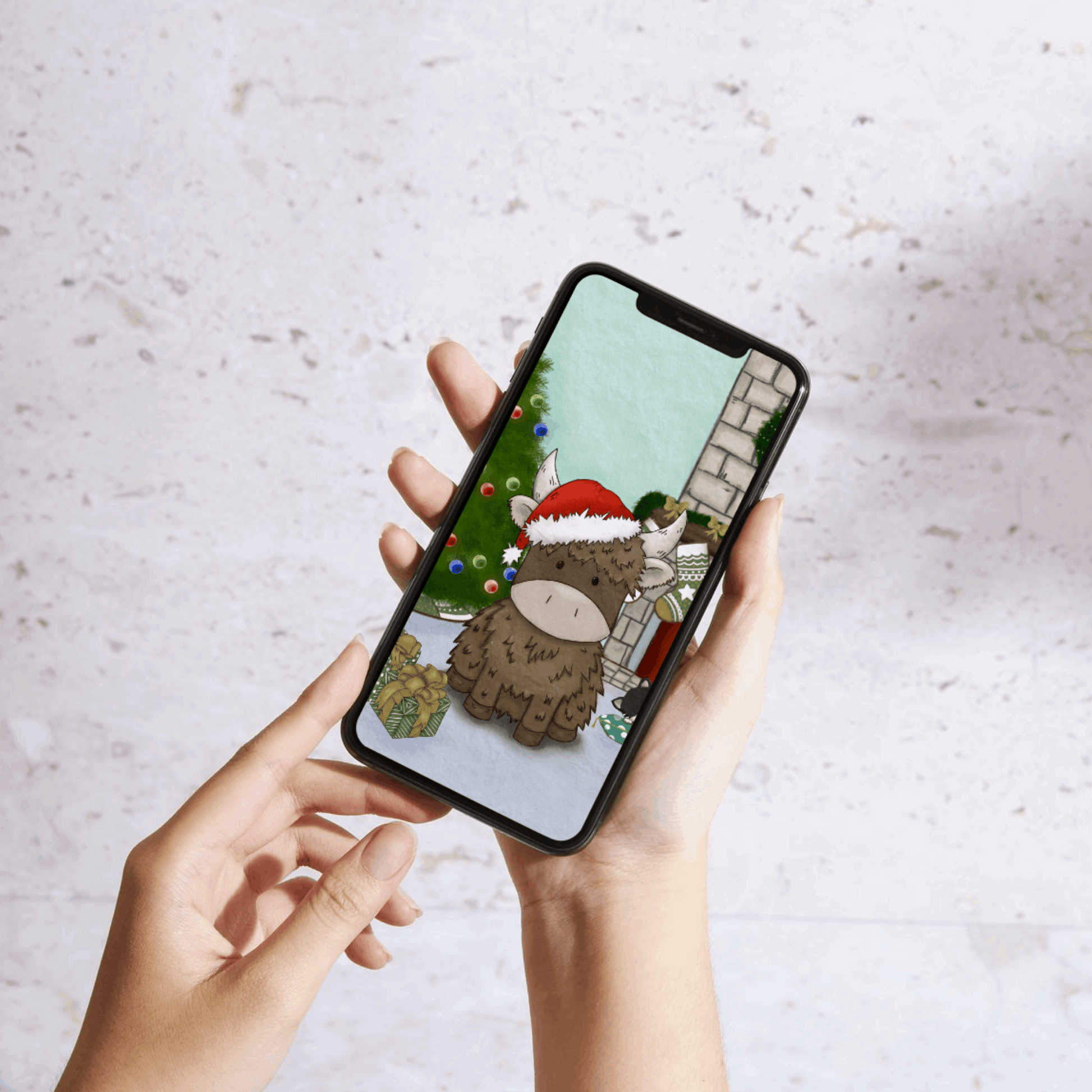 Christmas Collection Digital Wallpaper Set (3 Mobile + 1 Desktop)