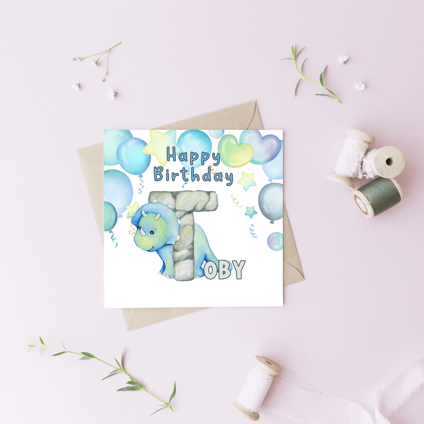 Dinosaur birthday card - Moose and Goose Gifts