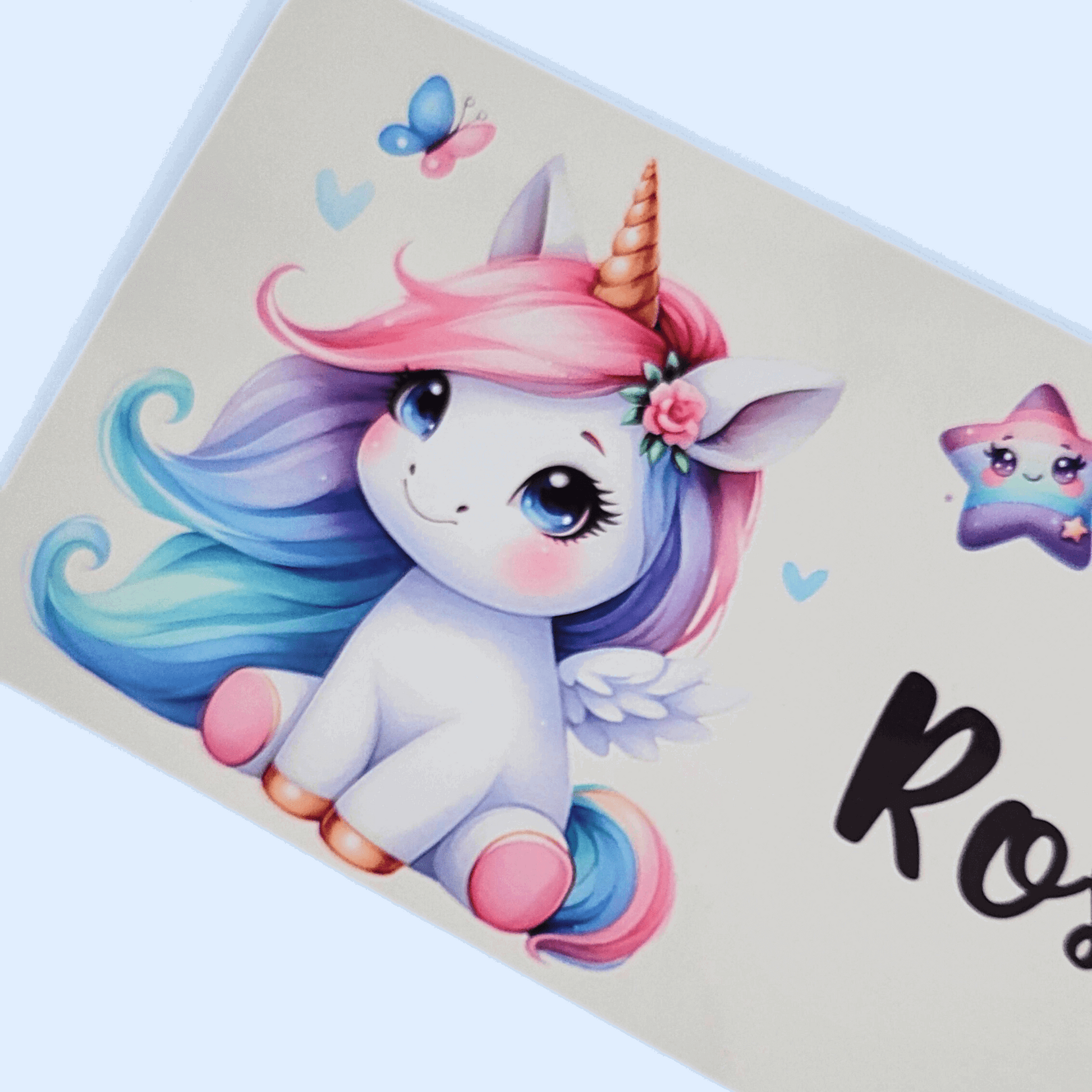 Kid personalised unicorn door sign