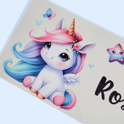 Kid personalised unicorn door sign