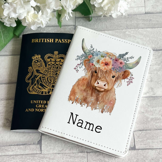 Highland cow passport holder