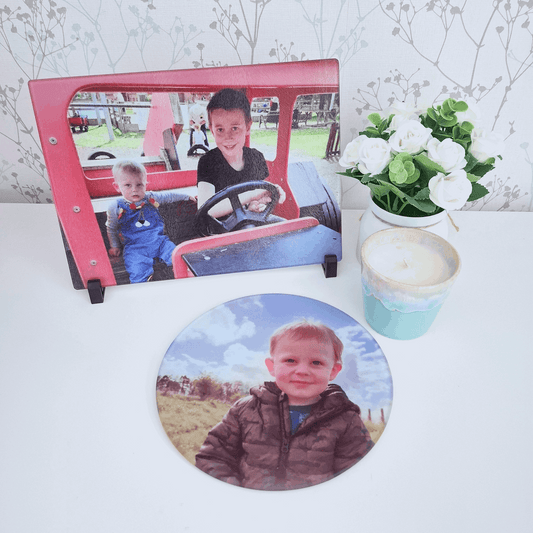 Glass photo cutting boards/Photo display boards - Moose and Goose Gifts