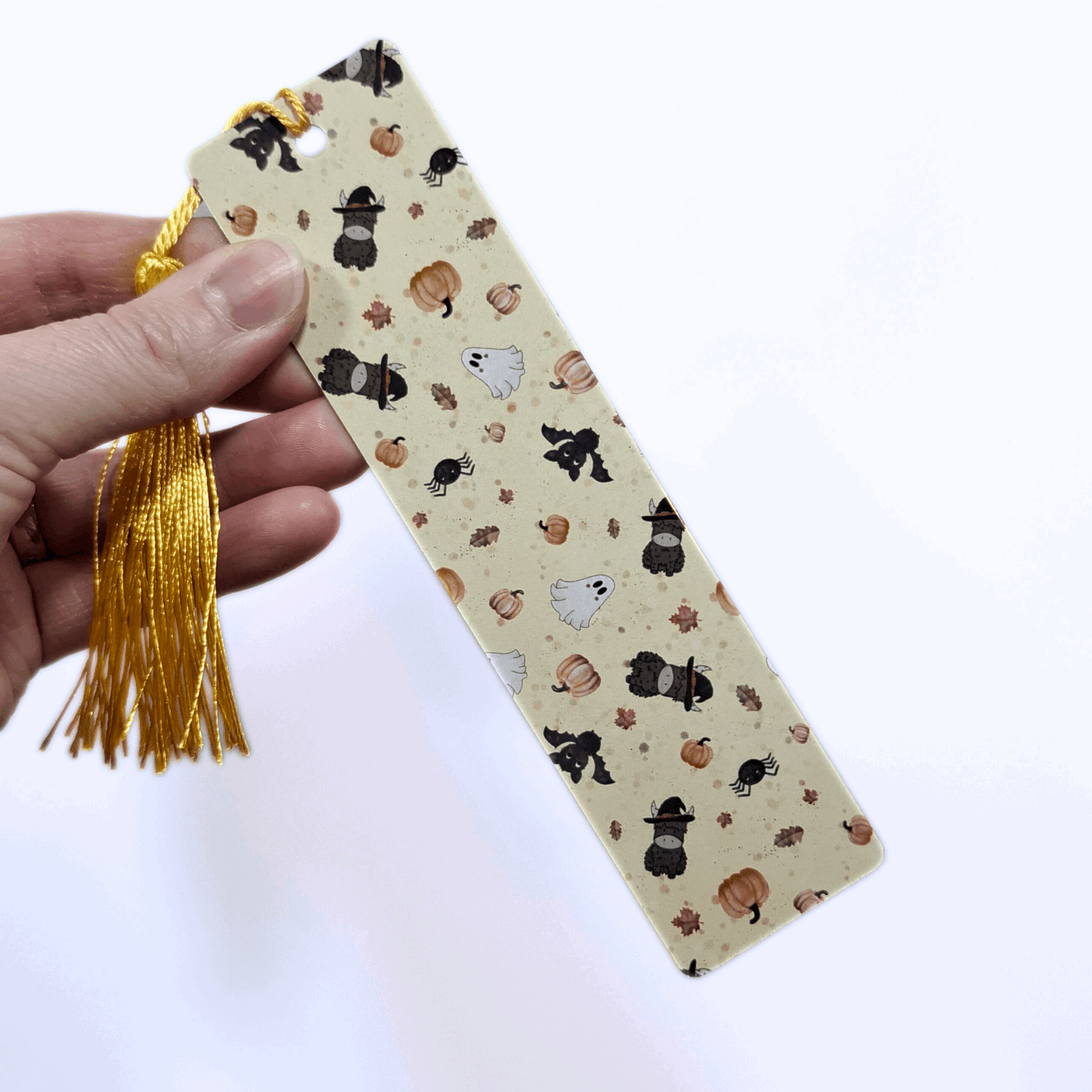 Halloween Orange Bookmark – Personalised