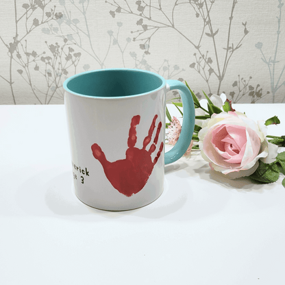Kids personalised Artwork handprint mug - Moose and Goose Gifts