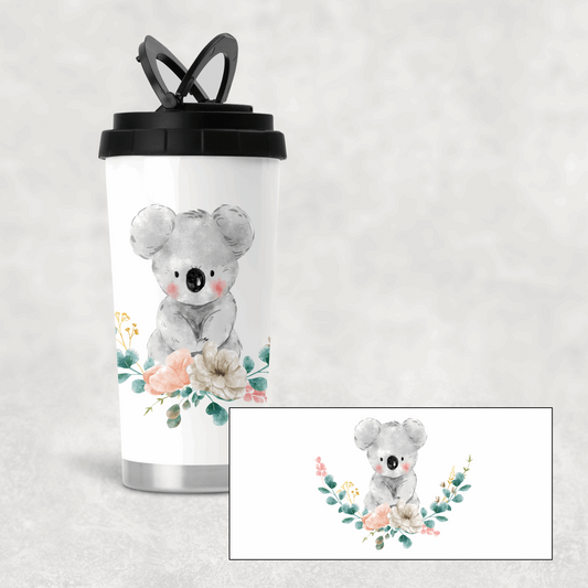 Floral koala travel mug - Insulated travel mug - Moose and goose gifts - M&amp;G - Personalised gifts and keepsakes
