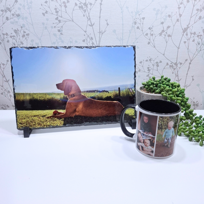Photo Mug + Photo Slate Bundle (Perfect Gift Set)