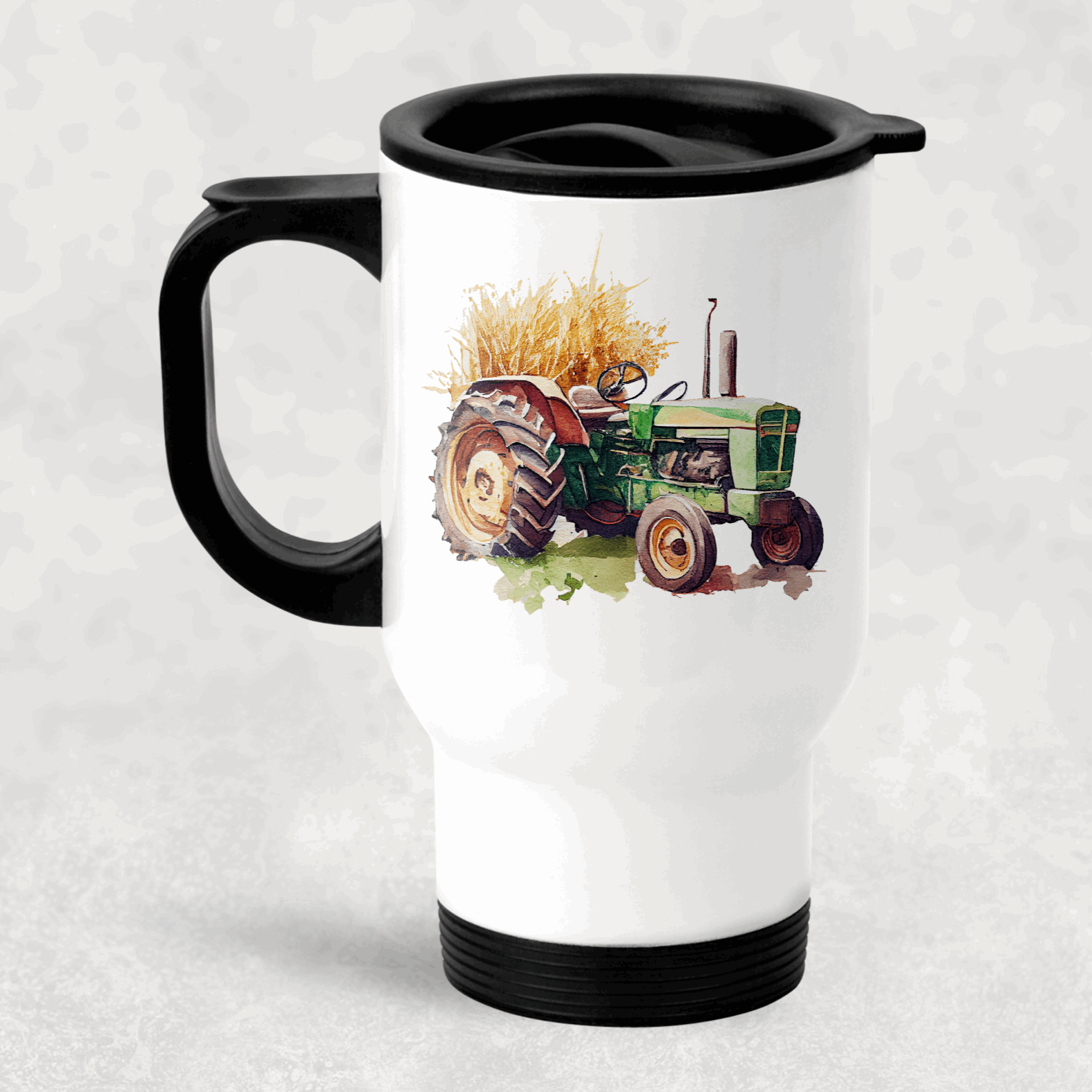 Red tractor personalised travel mug