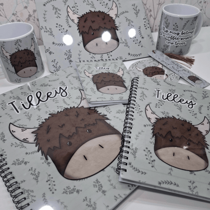 Highland cow collection - personalised gifts from Moose and Goose gifts
