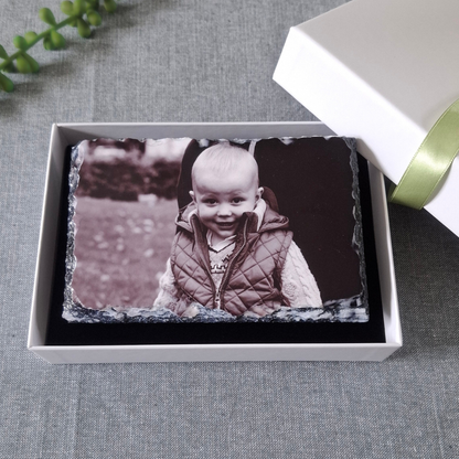 Personalised slate rectangle in gift box