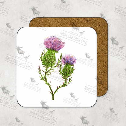 Scottish thistle coaster