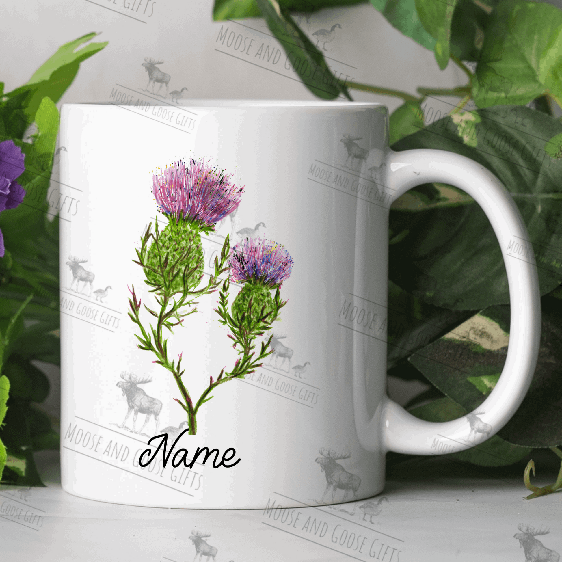 Scottish thistle mug