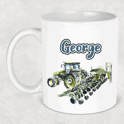 Tractor mug - Blue 6 options - Sew Tilley