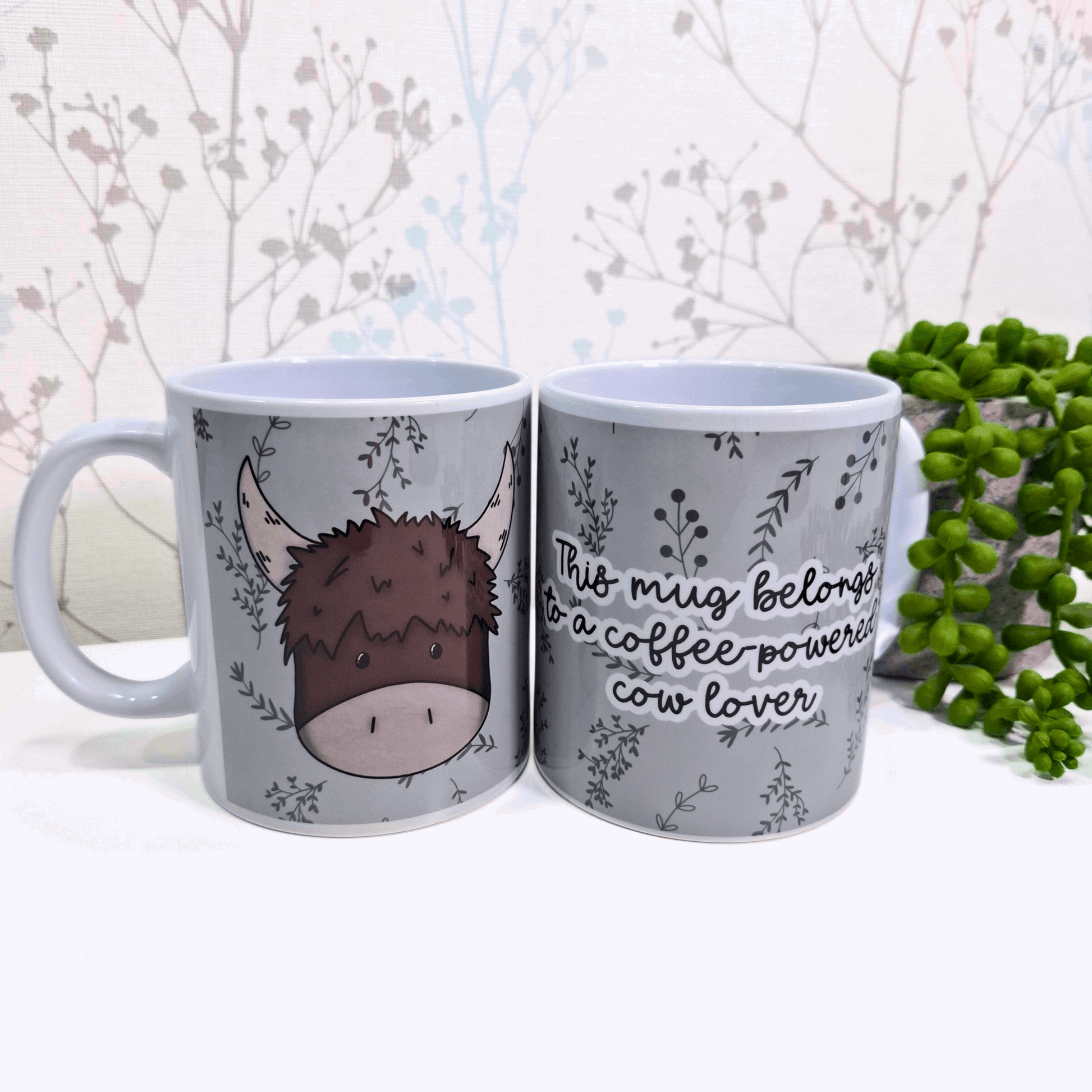 This Mug Belongs to a Coffee-Powered Cow Lover – Personalised Highland Cow Mug