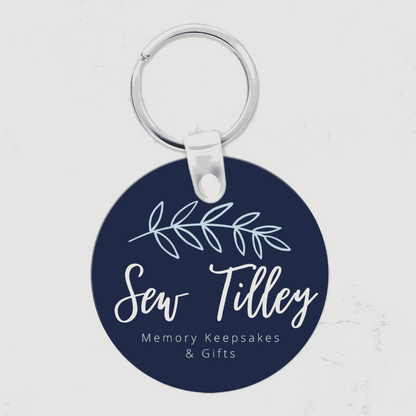Photo keyring - Round double sided - Sew Tilley