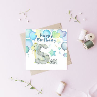 Dinosaur birthday card - Moose and Goose Gifts
