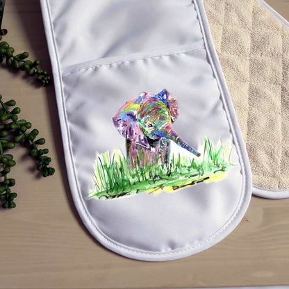 Elephant double oven glove - Sew Tilley